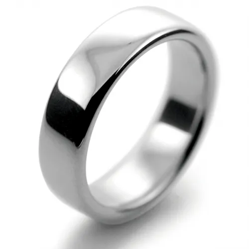 Slight or Soft Court Very Heavy -  6mm Palladium Mens Wedding Rings 